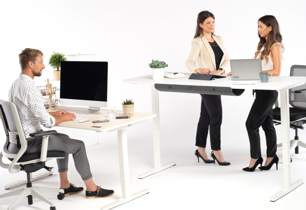 Furnishing your office with products by Yaasa enables working ergonomical, healthy and productively.